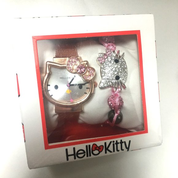 Hello Kitty Rose Gold Watch & Bracelet Set. New with gift box - Picture 1 of 5